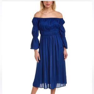 5. Alexia Admor Rey MIDI Dress in Teal Blue, Size 8